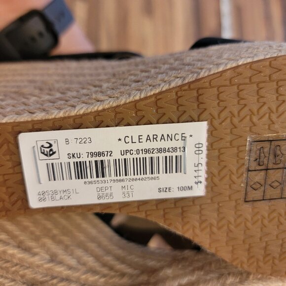 Michael Kors Bradley Black Leather Wedge Sandal MSRP $230 - Picture 11 of 14